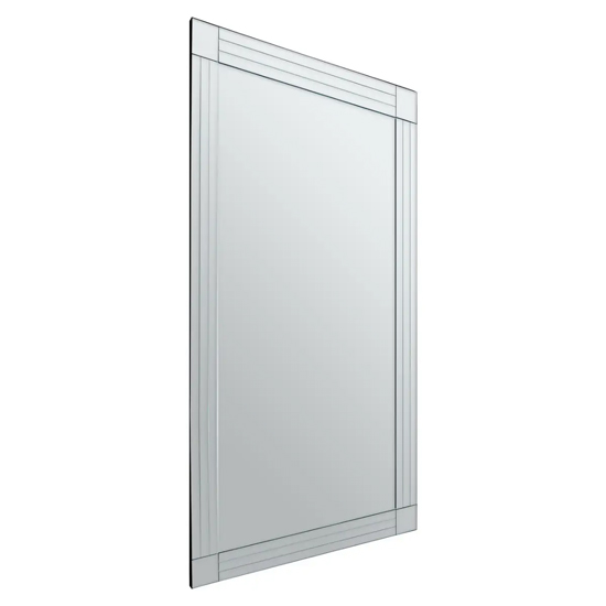 Sanford Rectangular Wall Mirror With Linear Detail