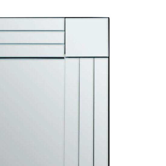 Sanford Rectangular Wall Mirror With Linear Detail