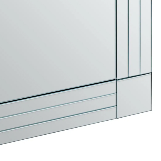 Sanford Rectangular Wall Mirror With Linear Detail