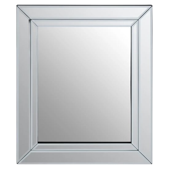 Product photograph of Sanford Small Square Bevelled Wall Mirror from Furniture in Fashion