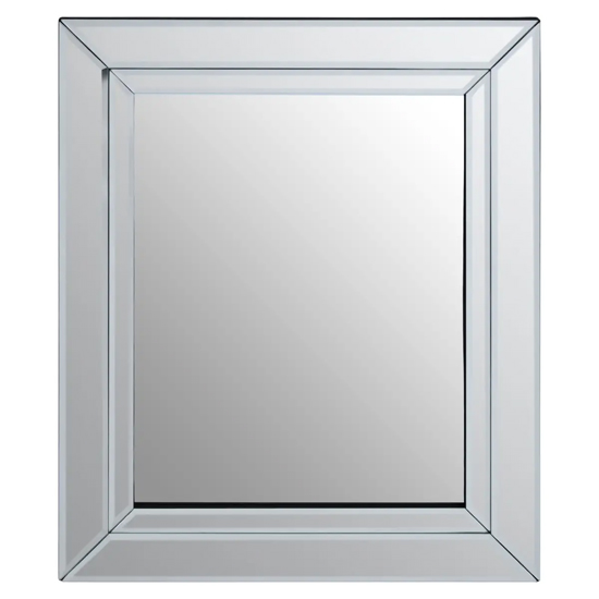 Product photograph of Sanford Small Square Bevelled Wall Mirror from Furniture in Fashion