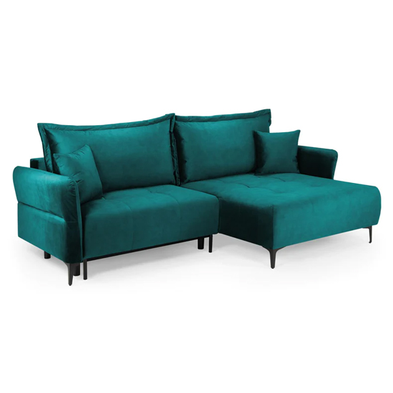 Sanford Universal Plush Velvet Sofa Bed In Teal
