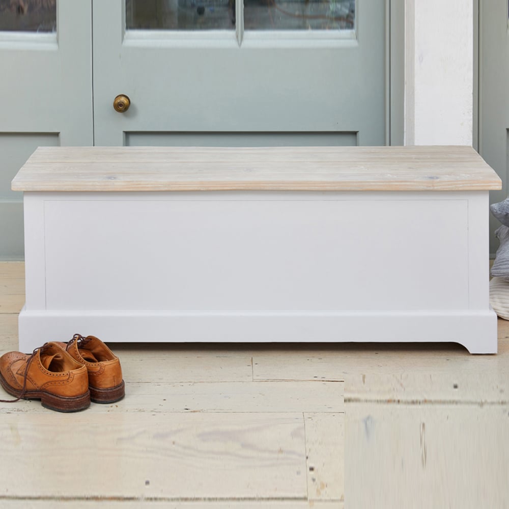 Sanford Wooden Hallway Storage Seating Bench In Grey And Oak