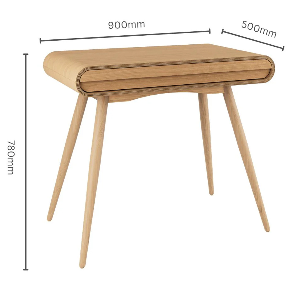 Sanford Wooden Laptop Desk With 1 Drawer In Oak