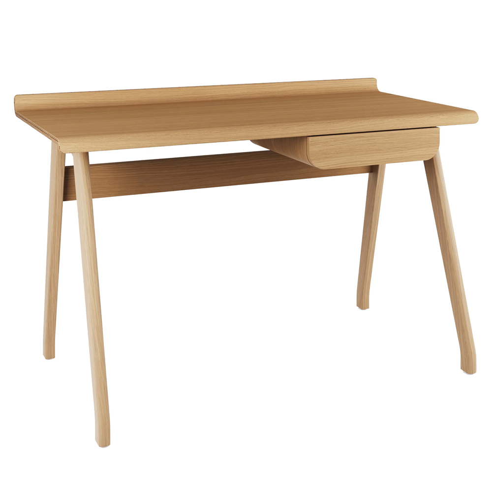 Sanford Wooden Laptop Desk With 1 Side Drawer In Oak