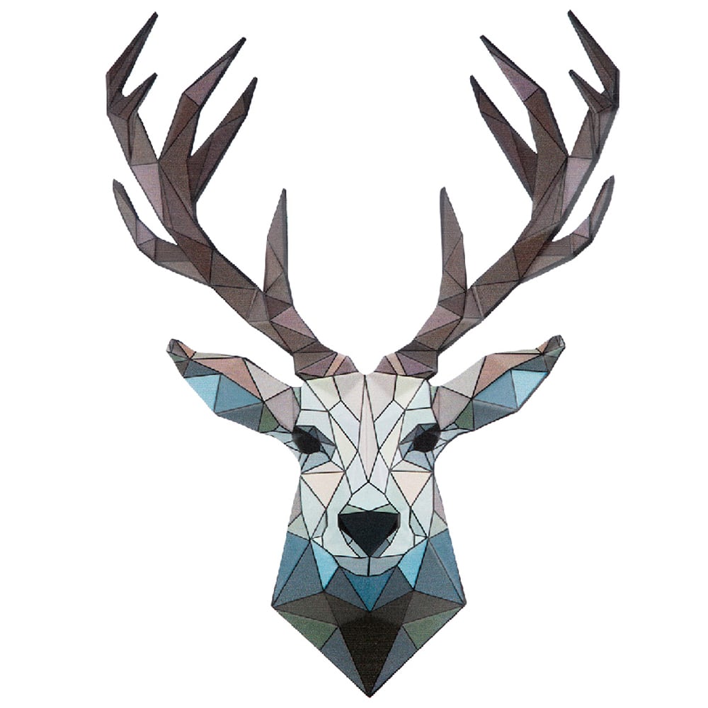 Sanger Metal Deer Wall Art In Multicolour