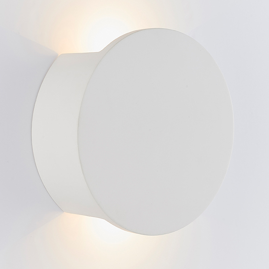 Sanna LED Wall Light In Smooth White Plaster