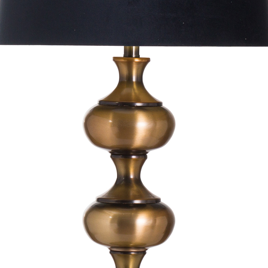 Santia Metal Table Lamp In Bronze With Black Shade_2