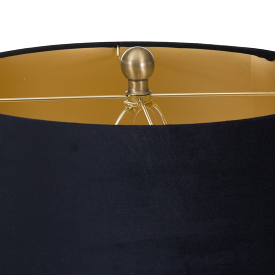 Santia Metal Table Lamp In Bronze With Black Shade_3