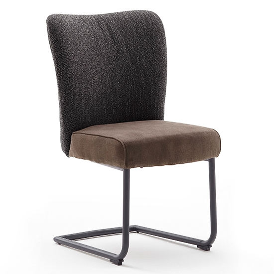 Read more about Santiago cantilever fabric dining chair in anthracite