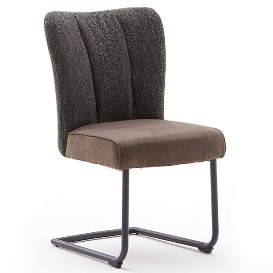 Read more about Santiago fabric cantilever dining chair in anthracite