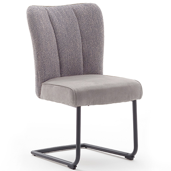 Read more about Santiago fabric cantilever dining chair in grey