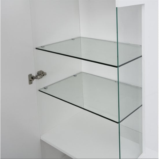 Santiago Entertainment Unit In White High Gloss With LED Lights