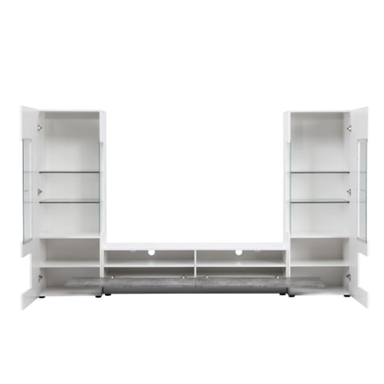 Santiago Entertainment Unit In White Gloss And Concrete Effect_4