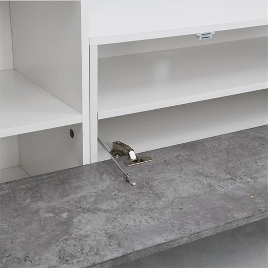 Santiago Entertainment Unit In White Gloss And Concrete Effect_9