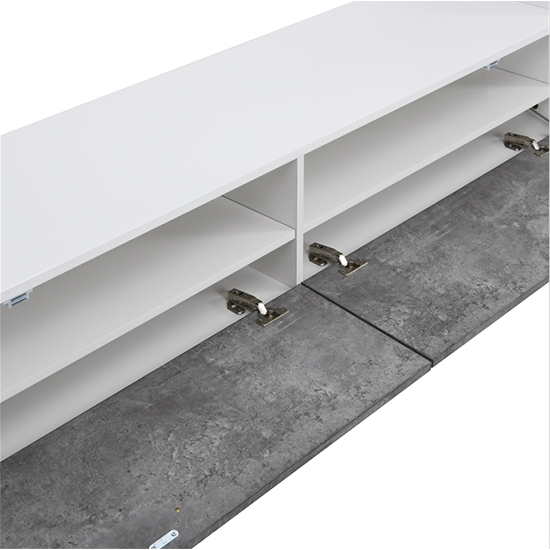 Santiago Entertainment Unit In White Gloss And Concrete Effect_10