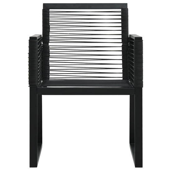 Santiago Medium PVC Rattan 7 Piece Outdoor Dining Set In Black