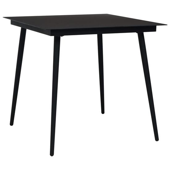Santiago Small PVC Rattan 3 Piece Outdoor Dining Set In Black
