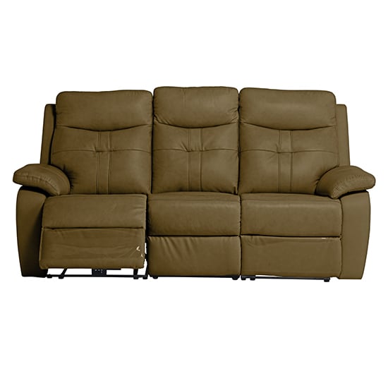 Read more about Santino leather electric recliner 3 seater sofa in brown