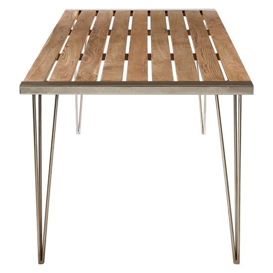 Santorini Rectangular Teak Wooden Dining Table In Natural