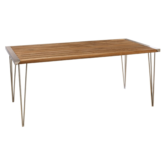 Santorini Rectangular Wooden Dining Table In Natural FiF