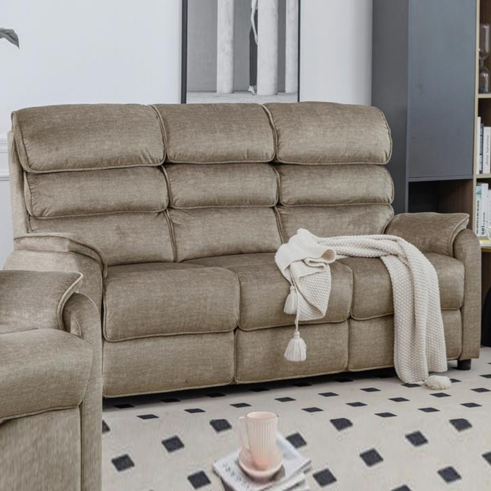 Sanur Fabric 3+2 Seater Sofa Set In Taupe