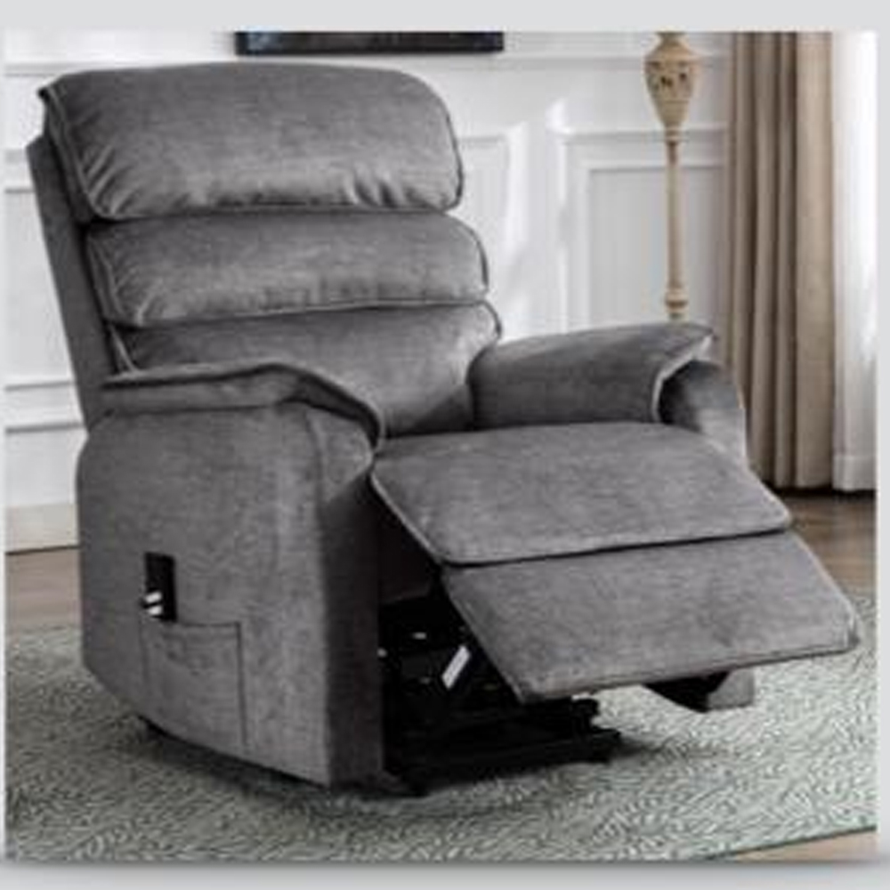 Sanur Fabric Electric Lift And Tilt Recliner Chair In Grey