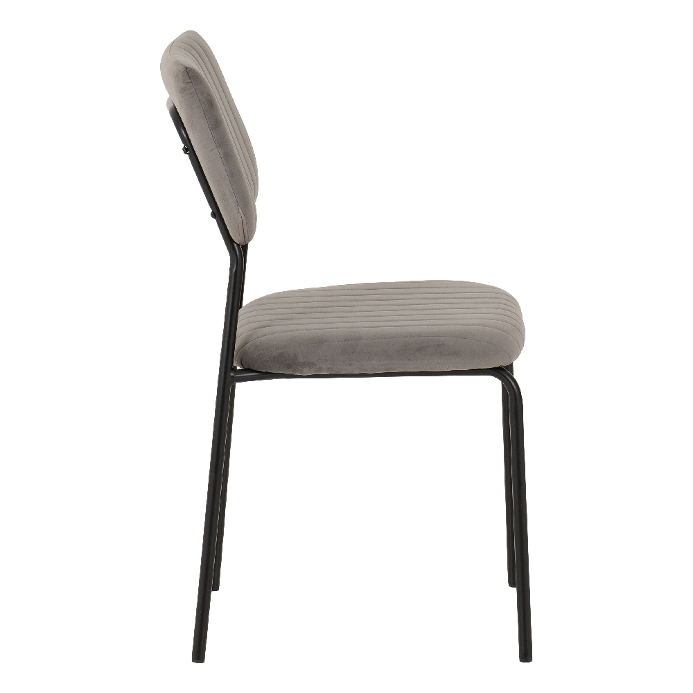 Sanur Grey Velvet Dining Chairs In Pair