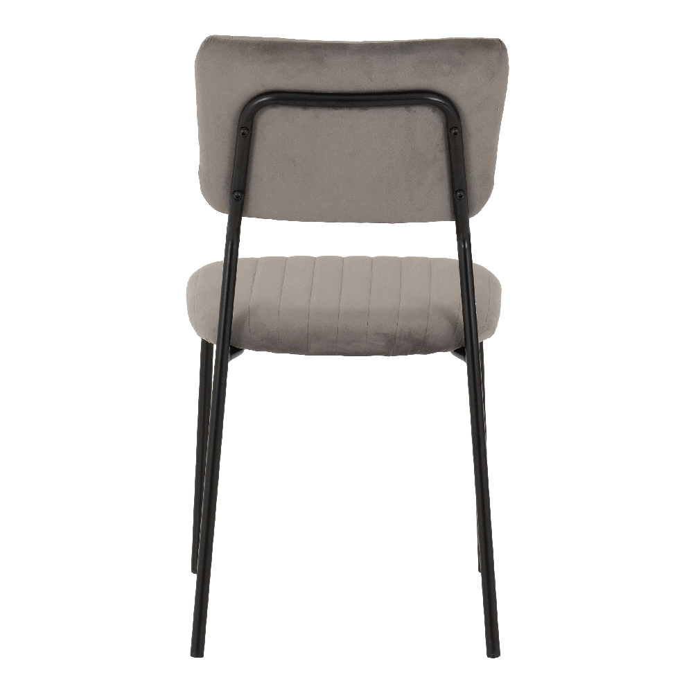 Sanur Grey Velvet Dining Chairs In Pair