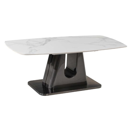 Product photograph of Sanur Sintered Stone Coffee Table In Binli White from Furniture in Fashion