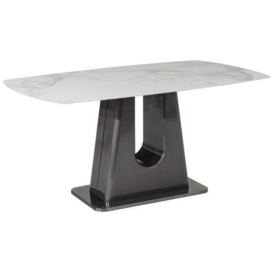Product photograph of Sanur Sintered Stone Dining Table Rectangular In Binli White from Furniture in Fashion