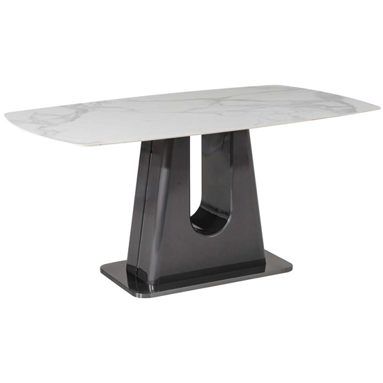 Read more about Sanur sintered stone dining table rectangular in binli white