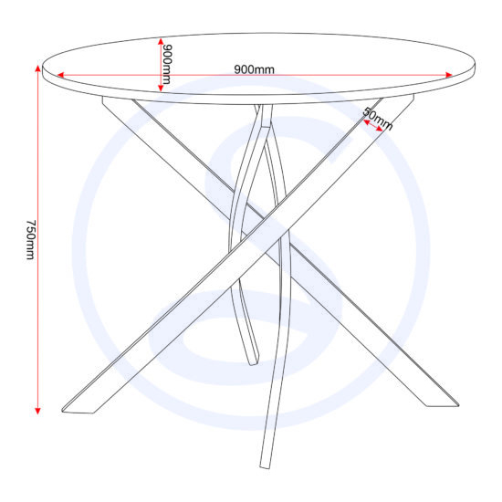 Sanur Wooden Dining Table Round In Sonoma Oak With Black Legs