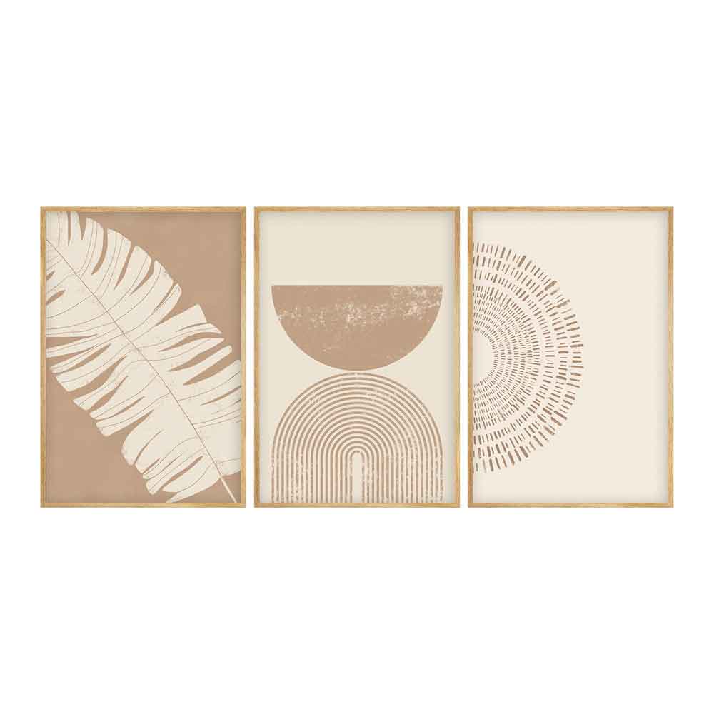 Sapphira Wooden 20x30cm Palms and Peaks Art Frame Set of 3 in Multicolour