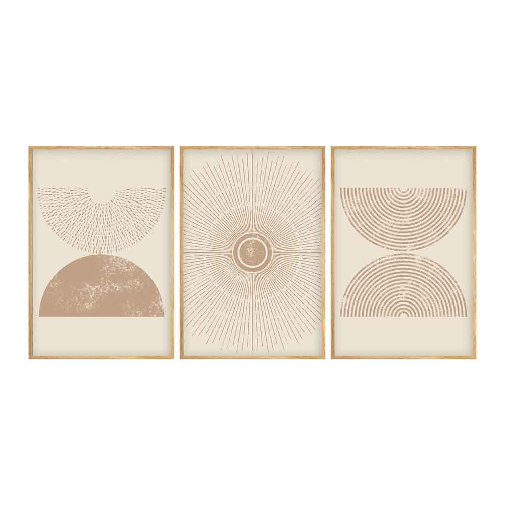 Sapphira Wooden 20x30cm Solstice Art of Frame Set of 3 in Multicolour