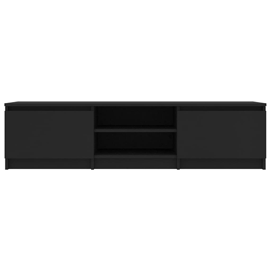 Saraid Wooden TV Stand With 2 Doors In Black_3
