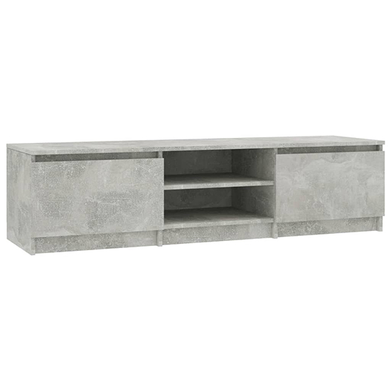Saraid Wooden TV Stand With 2 Doors In Concrete Effect