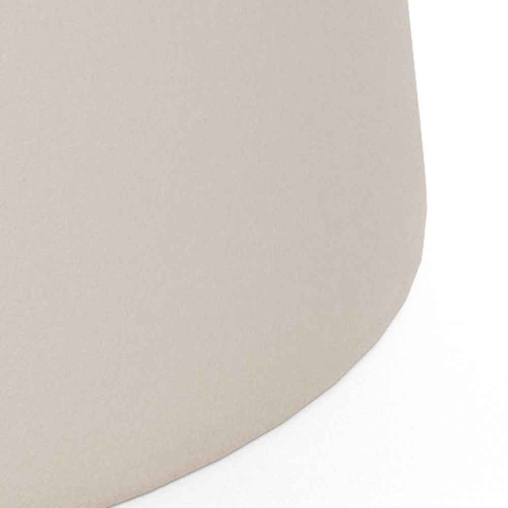 Sarasota Ceramic Round Dining Table With Grey Steel Base in Beige