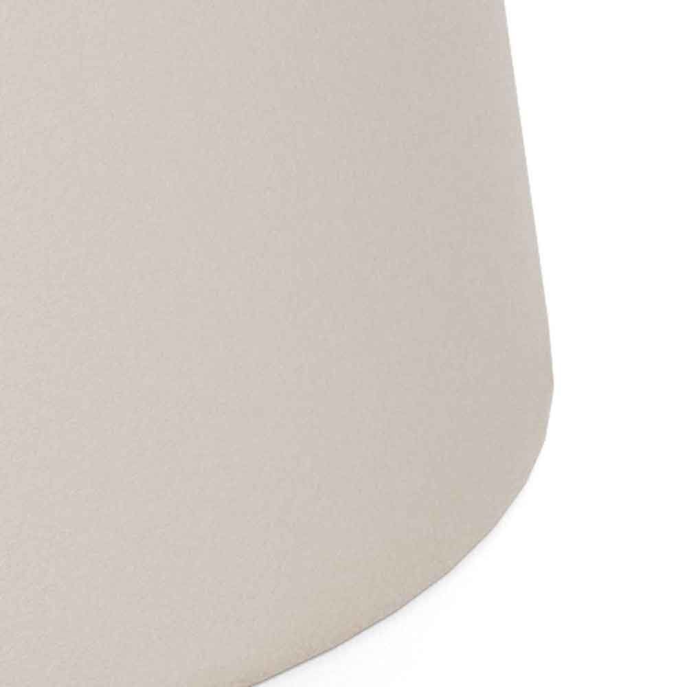 Sarasota Ceramic Round Side Table With Grey Steel Base - Beige
