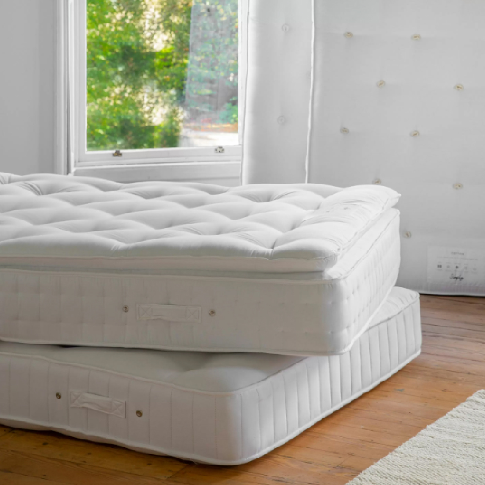 Saratoga 1000 Fabric King Size Pocket Mattress In White