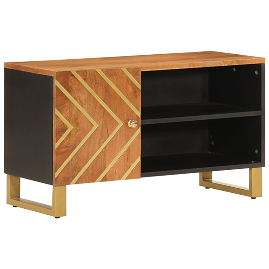 Sarlat Mangowood TV Stand 1 Door In Brown And Black