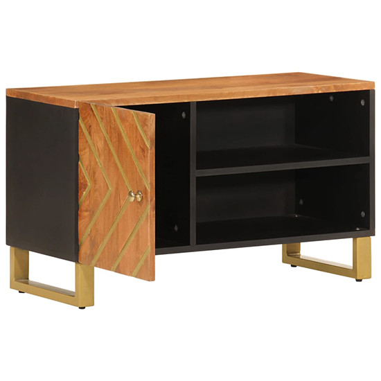 Sarlat Mangowood TV Stand 1 Door In Brown And Black