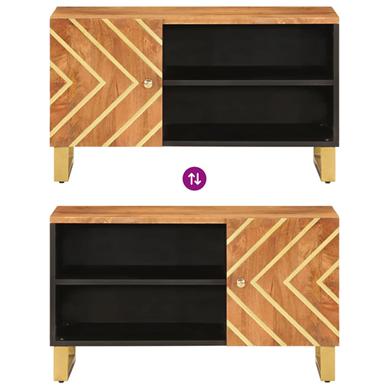 Sarlat Mangowood TV Stand 1 Door In Brown And Black