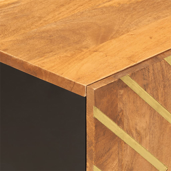 Sarlat Mangowood TV Stand 1 Door In Brown And Black