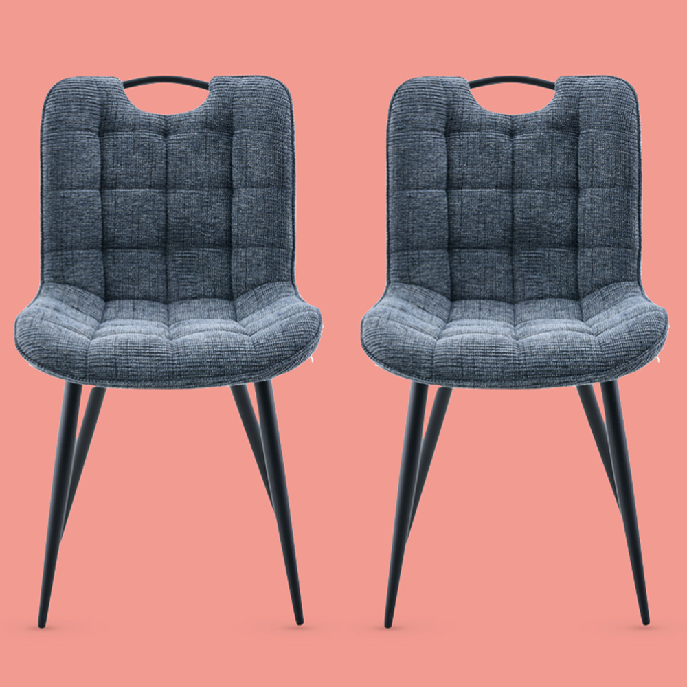 sarlix navy fabric dining chairs in pair-image-132662