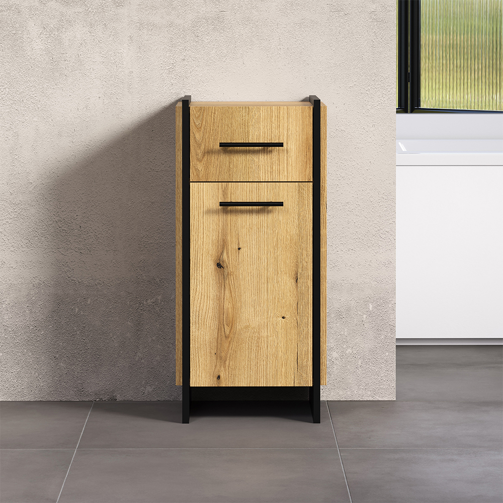 Sarlon Wooden Bathroom Furniture Set in Evoke Oak
