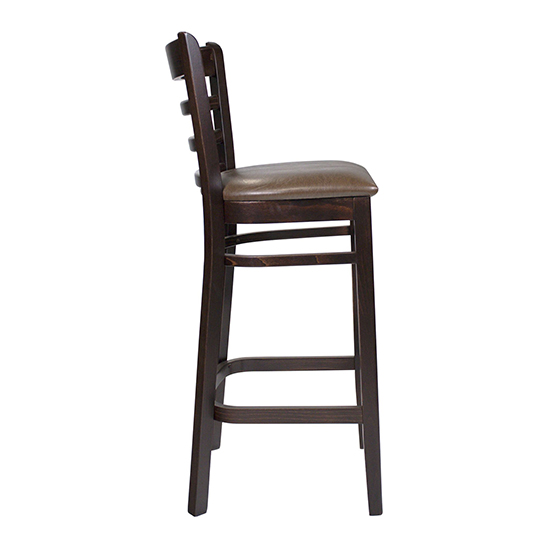 Sarnia Lascari Vintage Brown Faux Leather Bar Chairs In Pair