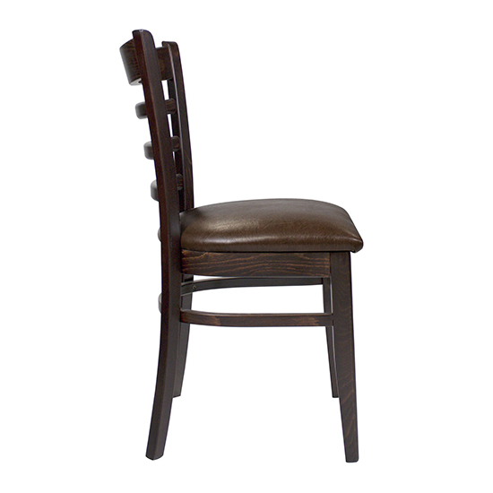 Sarnia Lascari Vintage Brown Faux Leather Dining Chairs In Pair