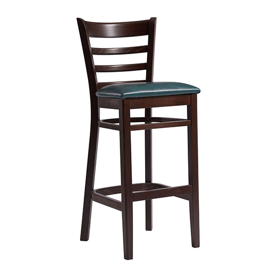 Sarnia Lascari Vintage Teal Faux Leather Bar Chairs In Pair