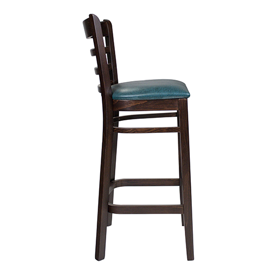 Sarnia Lascari Vintage Teal Faux Leather Bar Chairs In Pair